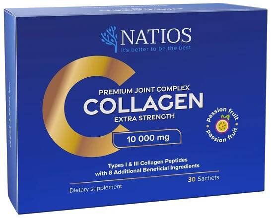 NATIOS Collagen Premium Joint Complex, Komplex na klouby, 10 000 mg, 30 sáčků 2