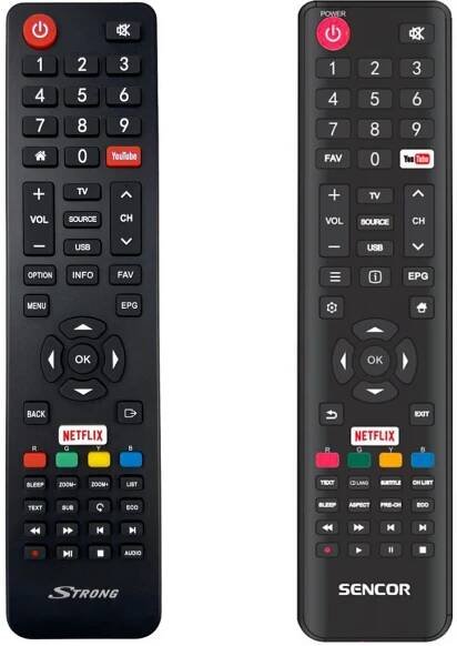 Dálkový ovladač Sencor SLE43FS600TCS, SLE43US600TCS, SLE49US600TCS, SLE55US600TCS