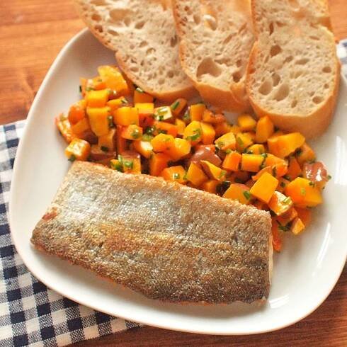Filet ze pstruha s bylinkovou dýní