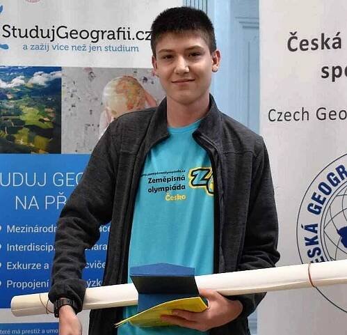 Vítěz celostátního kola zeměpisné olympiády Jakub Polák. Foto archiv pořadatelů