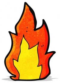 Kreslený plamen — Ilustrace