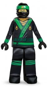 Lloyd LEGO Ninjago Movie Prestige Costume, Green, Medium (7-8)