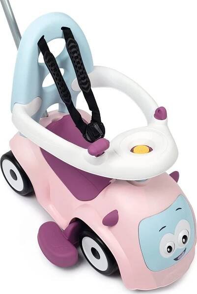 SMOBY Odrážedlo se zvuky a vodící tyčí Maestro 3v1 růžové
