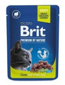 Brit Premium cat 100 g kapsa Steril s jehněčím masem v omáčce