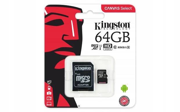 KINGSTON MICRO SD KARTA 64GB cl10 UHS + ČTEČKA SD Kód výrobce SDCA3/64GB