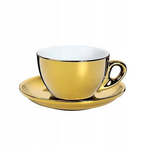 KÁVA, ČAJ, NÁPOJE | Porcelánový šálek na cappuccino ROMA zlatý 100 ml - Cilio | Top kuchyňské nádobí