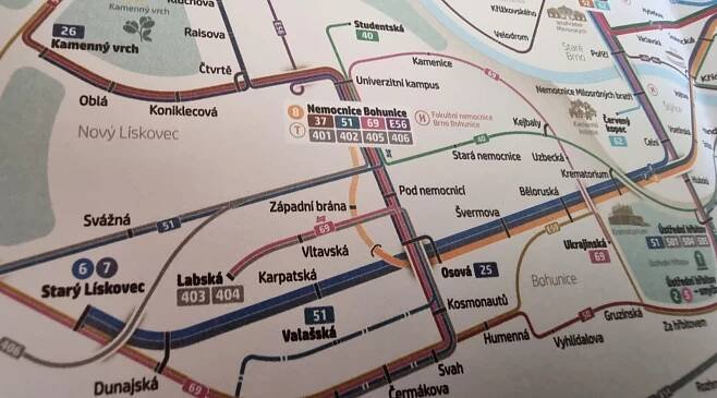MHD Brno 2024 - mapa, seznam linek, výročí 155. let - Sběratelství dopravy