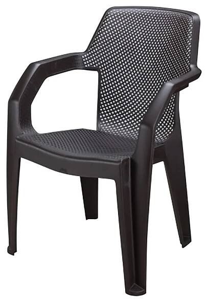 MEGA PLAST Mega Plast, plastové křeslo MAREA, polyratan, wenge