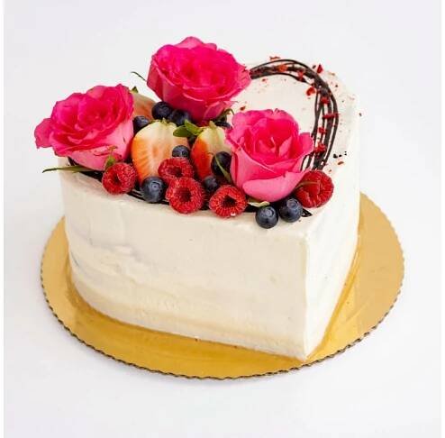Mascarpone dort SRDCE s ovocem - Cake Art