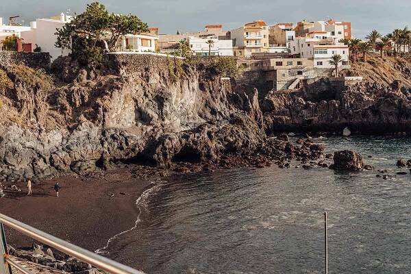 A small pebble beach in Alcala
