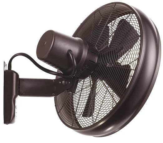 Lucci air 213125 - Nástěnný ventilátor BREEZE 55W/230V černá/hnědá pr. 46 cm + dálkové ovládání