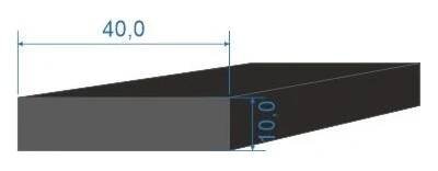 0596140 Pryžový profil 10x40mm, EPDM 70°Sh obdélníkový