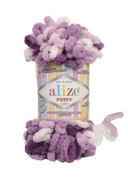 Pletací příze Alize Puffy Color 9 m, 100 gr.
