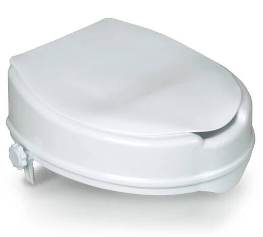 HomeLife Zvýšené sedátko na WC s poklopem BT430