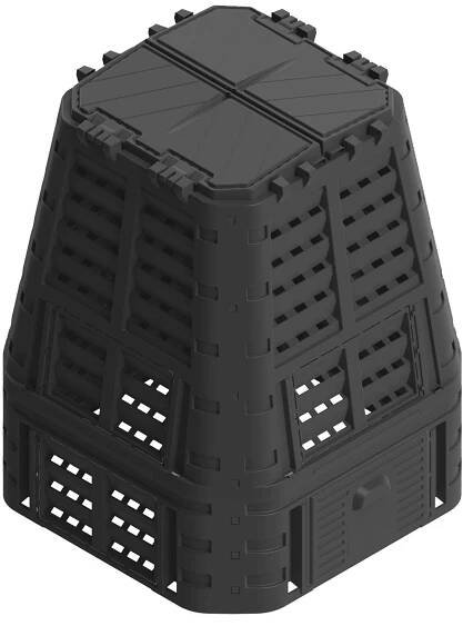 Kompostér 1 - komorový Rojaplast 740 l černý
