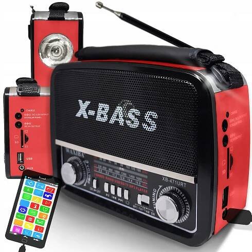 Rádio Classic Retro reproduktor s LED světlem Vintage přenosné kuchyňské rádio FM AM