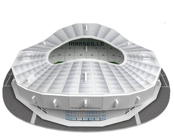 Mini fotbalový stadion - VELODROME - Olympique Marseille FC - Puzzle 3D 33 e