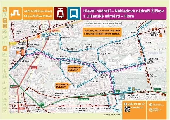 Žižkov bez tramvají (26.6.-1.7.2017)