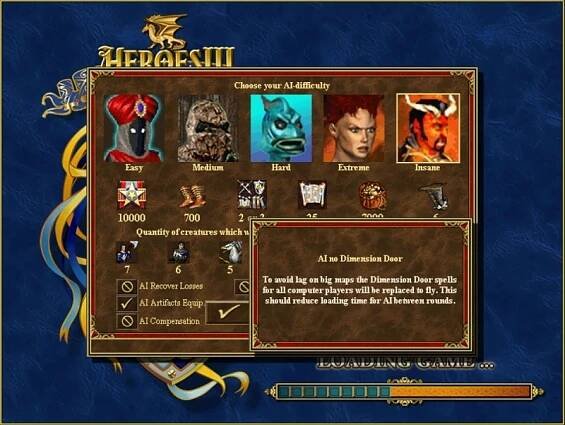 Game Difficulty Mod (ERA 3) - Heroes 3.5: In the Wake of Gods Portal