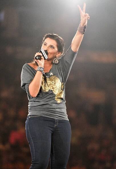 Nelly Furtado at Free The Children's We Day at the Air Canada Centre on September 27, 2011, in Toronto. | Source: Getty Images