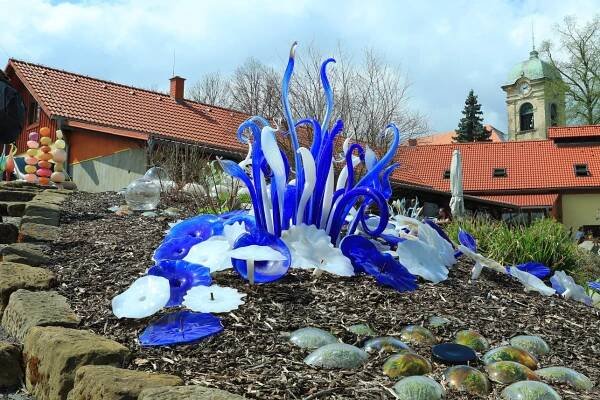FOTO: Otevřená sklárna, hudba i řemesla. Kunratice ožily slavností