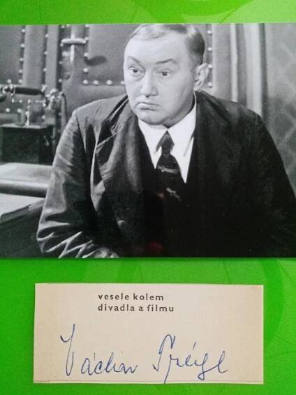 Autogram VÁCLAV TRÉGL + foto... Přednosta stanice aj....