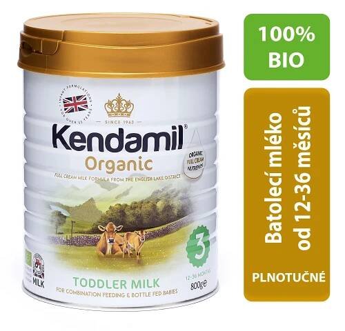 6x Kendamil 100% BIO/oragnické plnotučené batolecí mléko 3 (800g)