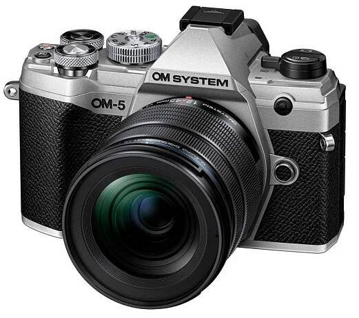 Digitální fotoaparát OM SYSTEM OM-5 M.Zuiko Digital 12–45mm F4 PRO objektivová sada stříbrná