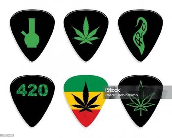 Marihuana Kytara Fotky - Bez autorských poplatků Rastafariánství vektorové obrázky