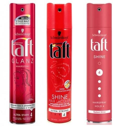 Taft lak 250ml Shine 4 (červený) (10)