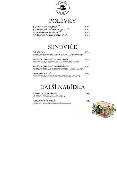 Menu - Kavárna Kočičí