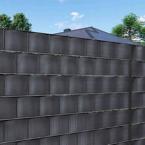 Montážní klipy na plot 19x1,5 cm, sada 20ks, antracitové SPRINGOS FN0006 Barva černá