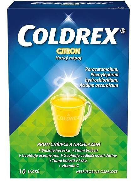 Coldrex Horký nápoj citron 10 sáčků od 99 Kč