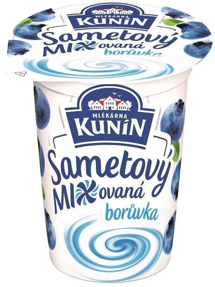 Mlékárna Kunín Sametový jogurt borůvka