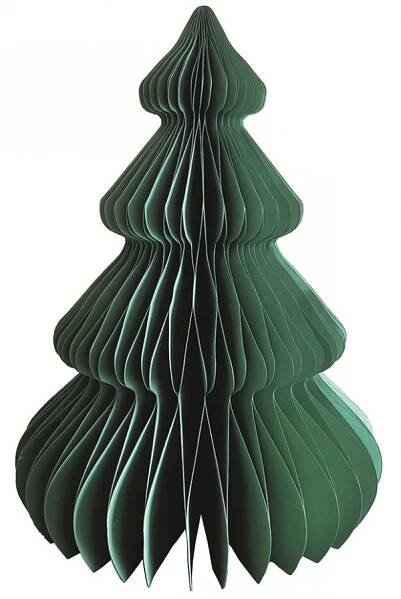 Dekorace strom z papíru na postavení 40 x 58 cm zelený : 8595710419386