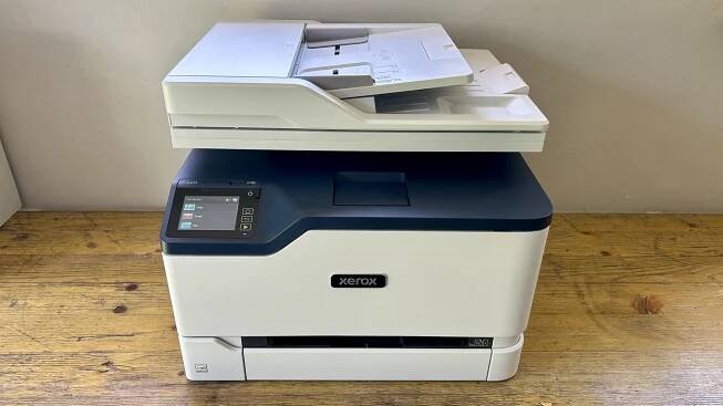 Xerox C235 color laser printer during our review