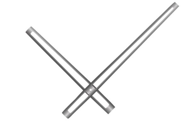 Stříbrné vyseknuté hliníkové ručičky na hodiny 168 mm | 118 mm