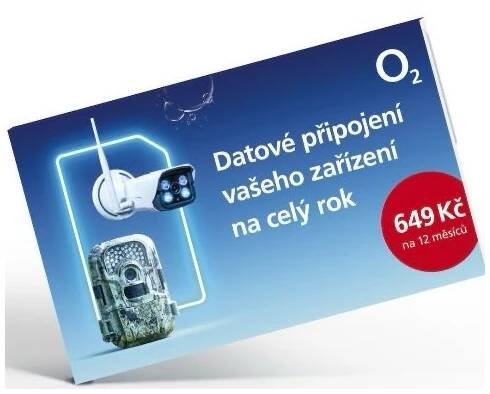 SIM karta O2 - 15GB - 649,-Kč/rok