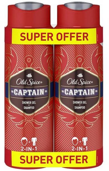 Old Spice Captain sprchový gel 2x400 ml