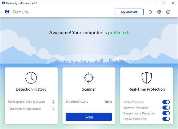Test Malwarebytes Premium 4.3 for Windows 10 (211113) | AV-TEST