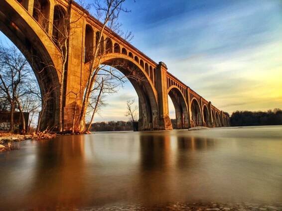 Richmond A line train bridge