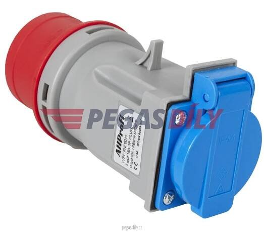 Redukce do zásuvky z 380 V na 230 V, ochrana IP44 — PegasDíly.cz