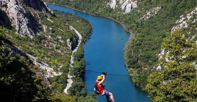 Omiš: Kaňon Cetina: 3hodinový zážitek na zipline