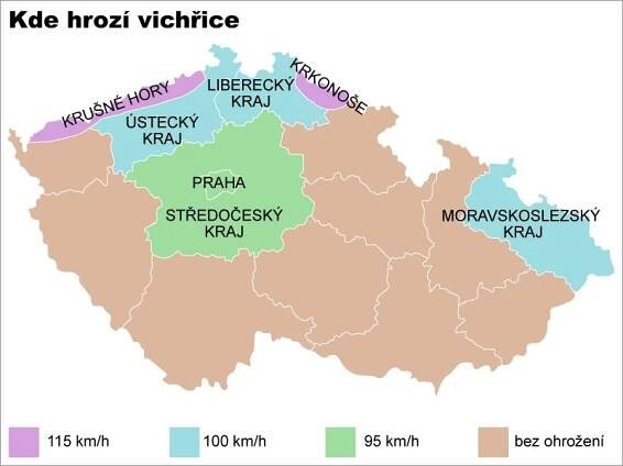 Mrazivý týden a odpolední VICHŘICE. Kde bude foukat nejvíc. MAPA | TN.cz