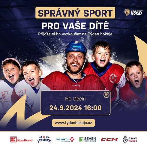 Přijďte v úterý 24.9. od 16:00 hod. na zimní stadion v Děčíně na akci Týden hokeje | HC Děčín