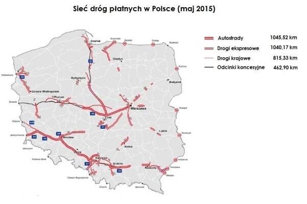 Zpoplatněné úseky dálnic v Polsku pro osobní i nákladní vozidla (30.4.2024) | Kurzy.cz