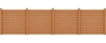 Nextwood Kompletní plotové pole WPC NEXTfence - teak Varianta: 4 pole (5 sloupků)