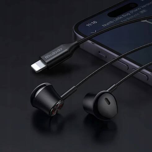 MCDODO SLUCHÁTKA DO UŠÍ S MIKROFONEM PRO LIGHTNING IPHONE 13 14 Značka McDodo