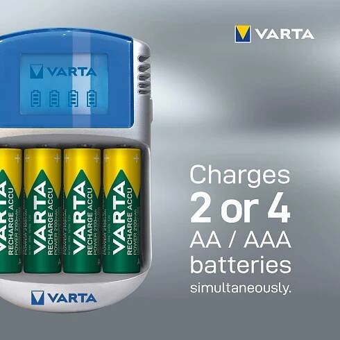 VARTA nabíječka LCD Charger + 4 AA 2600 mAh R2U & 12V & USB