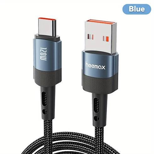 7A 120W Max Schnellladekabel Typ C, USB A zu USB C Kabel für schnelles Laden, Kompatibel mit iPhone * Plus/15 Pro/15 Pro Max, Fast Charging für Honor, Realme, OPPO, Oneplus, Xiaomi, Erweitertes Schnellladegerät für for Samsung S24 23 Ultra S22 S21, USBC Ladegerät Hochgeschwindigkeits-Ladegerät, *-Kabel Typ C auf Typ C, Datenübertragungskabel Type C, * Kabel, * Kabel, Robuste Kabelführung, Verwicklungsfreies Design, Geflochtenes Material
